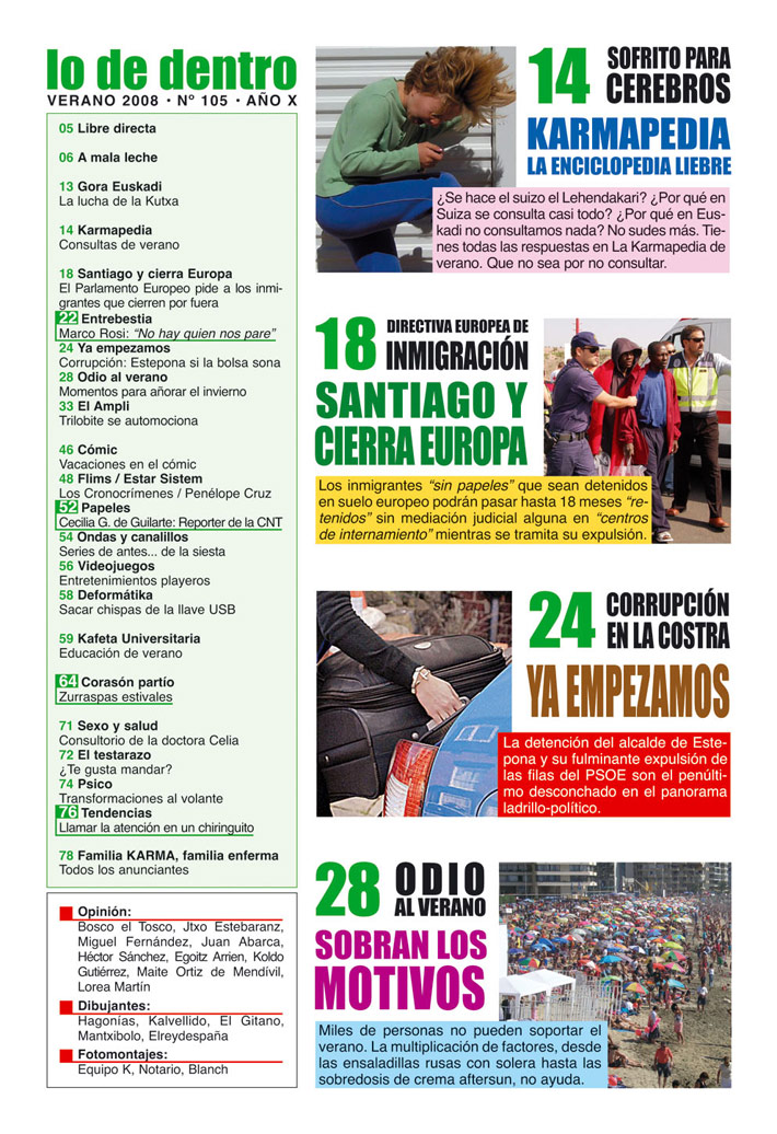Sumario El Karma 105